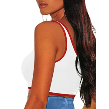 One Shoulder Sleeveless Tube Crop Top for Women