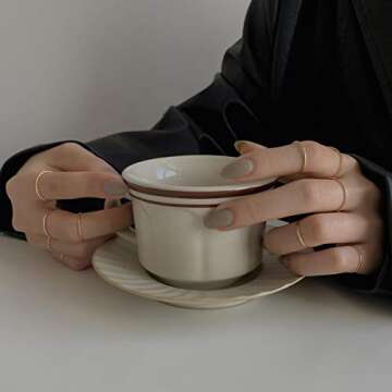 HAIAISO 30 Pcs Knuckle Rings - Stylish 14K Gold Plated