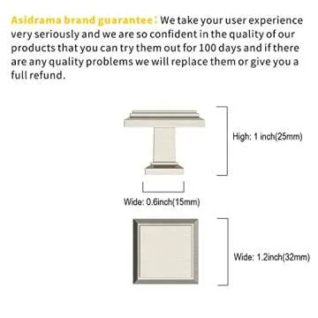 Asidrama 20 Pack Brushed Satin Nickel Cabinet Knobs