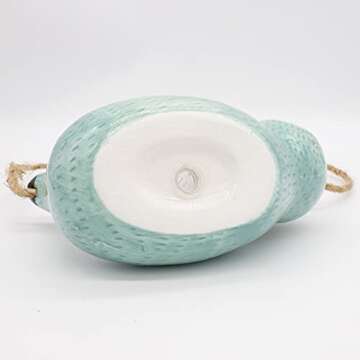 LUCKYBUNNY Cute Sloth Hanging Planters Ceramic Flower Pot Plant Holder for Succulent,Cactus, Air Plants, Herbs Indoor and Outdoor Decor (Blue)