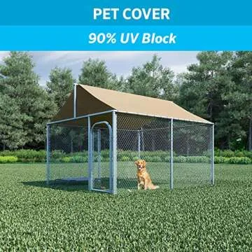 Coolaroo 90% UV Block Shade Cloth and Privacy Screen Shade Fabric Roll, 6' x 15', Wheat