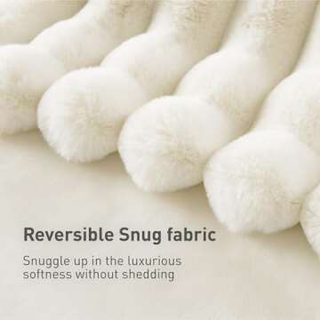 Hyde Lane Luxury Faux Rabbit Fur Throw Blanket - 750GSM Softness