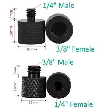 VIZEMO 4 Pcs Camera Screw Adapter - Durable Microphone Stand Mounting Solutions