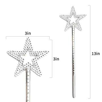 KOMIDK 13 Inches Fairy Wand Star Wand Princess Angel Wand for Birthday Party Wedding Christmas Cospl...