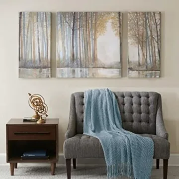 Watercolor Triptych Forest Wall Art for Home