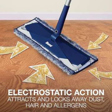 Bona Microfiber Dusting Pad for Multi-Surface Floors - Fits all Bona Mops - Attracts and Picks Up Du...
