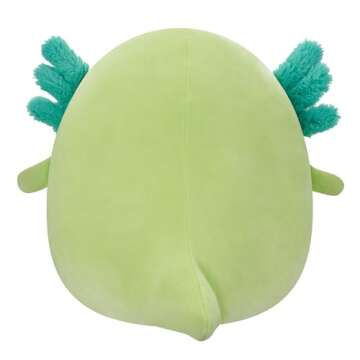 Squishmallows Original 16-Inch Mipsy Green Axolotl with Fuzzy White Belly - Large Ultrasoft Official Jazwares Plush