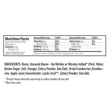 Epic Bison Bacon Cranberry Bar - Healthy Protein Snack