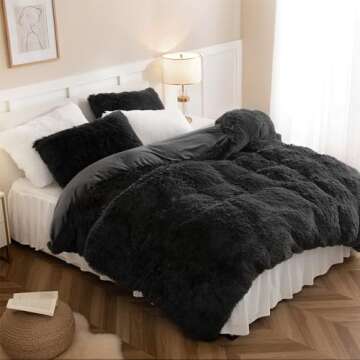 Dreamcountry Plush Fluffy Oeko-TEX Certified Luxury Ultra Soft Shaggy Crystal Velvet Bedding Set 3 P...