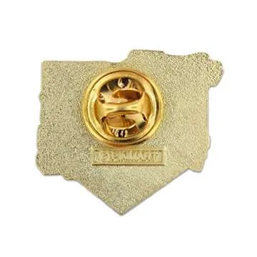 Patriotic Eagle Pin - Gold Plated Enamel Lapel Pin