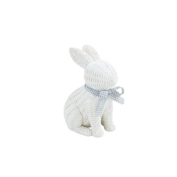 Mud Pie Wicker Resin Bunny Decor - Charming Whimsical Touch