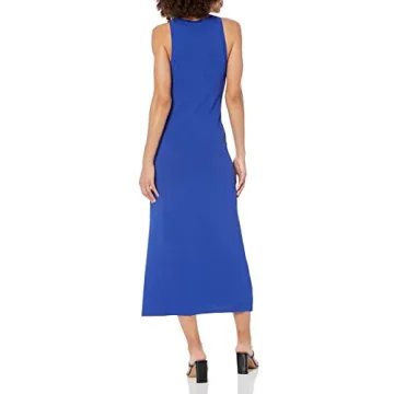 Gabriela High Neck Cut-In A-Line Maxi Sweater Dress