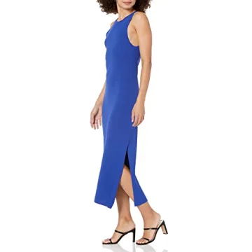 Gabriela High Neck Cut-In A-Line Maxi Sweater Dress