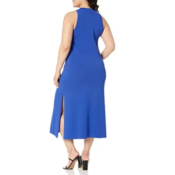 Gabriela High Neck Cut-In A-Line Maxi Sweater Dress