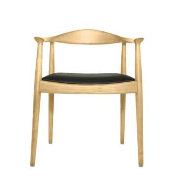 Mid Century Modern Kennedy Arm Chair in Italian Leather