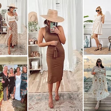 Ermonn Womens Wrap Flat Sandals Low Heel Slip On Open Toe Strappy Fashion Beach Sandal