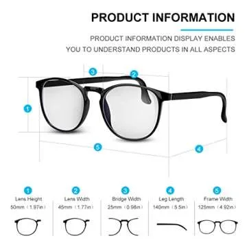 ousudela,3-Pack Blue Light Blocking Glasses for Women/Men Blue Light Glasses for Teens, Computer Glasses Gaming Glasses Anti Eye Strain Non-Prescription