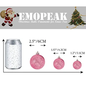Emopeak 24Pcs Shatterproof Christmas Balls Set for Holiday Decor