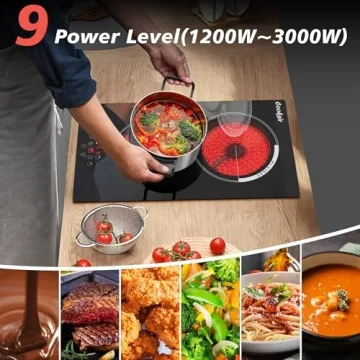 Cooksir 2 Burner Electric Cooktop - 12 inch Cooktop