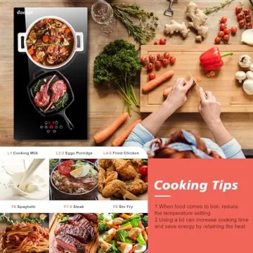 Cooksir 2 Burner Electric Cooktop - 12 inch Cooktop