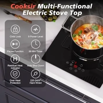 Cooksir 2 Burner Electric Cooktop - 12 inch Cooktop