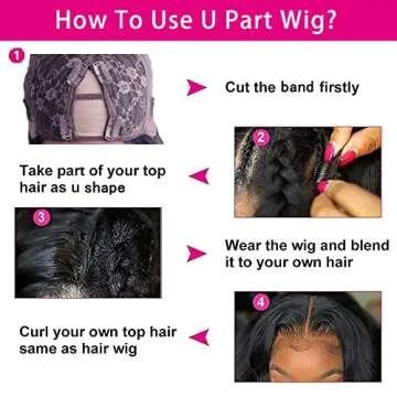 Dosacia V Part Wigs Body Wave Brazilian Virgin Human Hair Wigs For Black Women Upgrade U Part Glueless Wigs Full Head Clip In Half Wig V Shape Wigs No Leave Out Lace Front Wigs 180% Density 16Inch