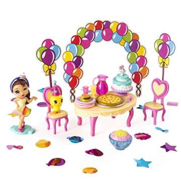 Party Popteenies - Rainbow Unicorn Party Surprise Box Playset with Confetti, Exclusive Collectible Mini Doll and Accessories, for Ages 4 and Up (Packaging may vary)
