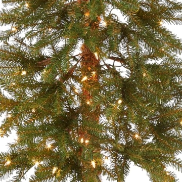 National Tree Company lit Artificial Christmas Tree Includes Pre-strung White Lights and Stand, Hickory Cedar Slim-5 ft