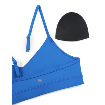 CRZ YOGA Butterluxe V-Neck Sports Bra Adjustable Padded Comfort