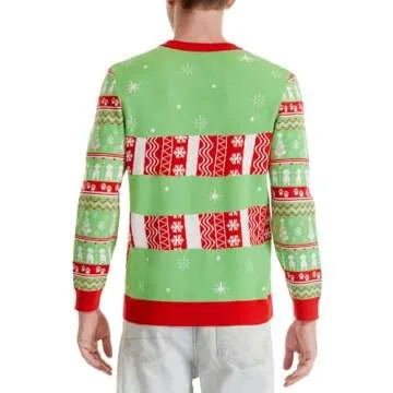 Runhit Ugly Christmas Sweater for Men and Women Crew Neck Funny Pullover for Xmas Holiday Party - Dachshund Dog