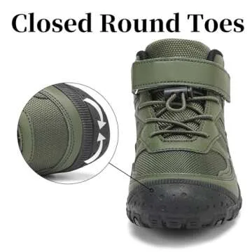 Wolidio Boys Winter Boots Kids Hiking Shoes Girls Ankle Boots Hook and Loop Outdoor Walking Climbing...