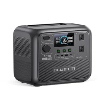 BLUETTI AC70 Portable Power Station - 768Wh LiFePO4 Battery Backup with 1000W Output