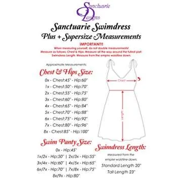 Sanctuarie Designs Plus Size Swimdress, 2pc Navy w/Shoulder Straps & Bottoms