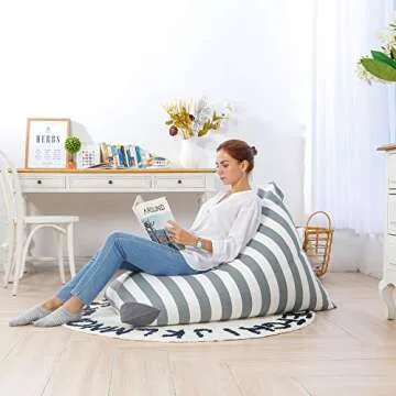 Aubliss Extra Large Stuffed Animal Bean Bag Chair Cover
