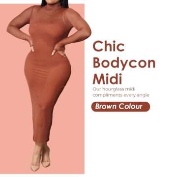 Fierce Fashion The Long Sleeve Bodycon Dress, Sexy Dress for Date Night, Sleek and Snug-Fit Outfit f...