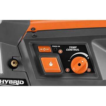 Ridgid 18-Volt 60K BTU Hybrid Forced Air Propane Portable Heater with 18-Volt Lithium-Ion 2.0Ah Battery and Charger Kit