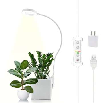 yadoker LED Grow Light with Timer and Adjustable Brightness