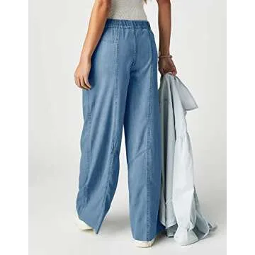 Stylish Mafulus Women's High Waisted Wide Leg Jeans