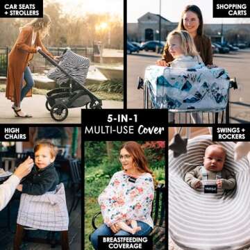 Milk Snob Original 5-in-1 Cover - Fashionable Nursing Cover, Baby Car Seat Cover & Stroller Canopy -...