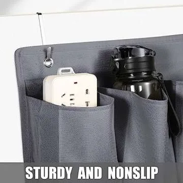 Berlune RV Shoe Storage Pockets Bed Organizer with Hooks