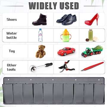 Berlune RV Shoe Storage Pockets Bed Organizer with Hooks