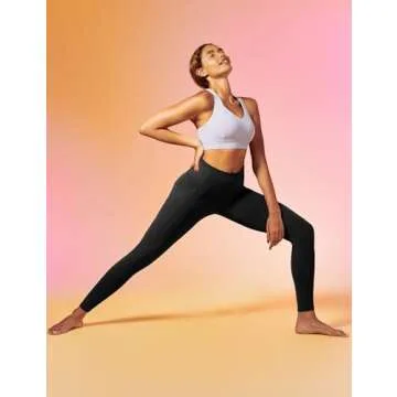 IUGA Leggings with Pockets for Women High Waisted Yoga Pants Women Leggings for Women Tummy Control Workout Compression Leggings Black