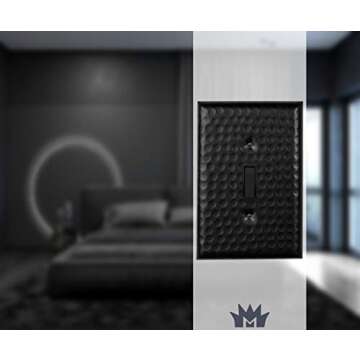 Monarch Abode Hammered Aluminum Decorative Wall Plate - Matte Black