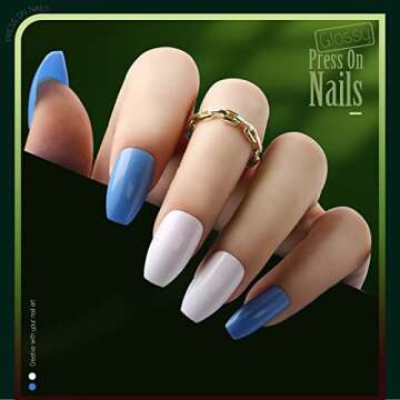 Teenitor 24 Pack Coffin Press On Nails Set for Stunning Looks