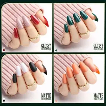 Teenitor 24 Pack Coffin Press On Nails Set for Stunning Looks