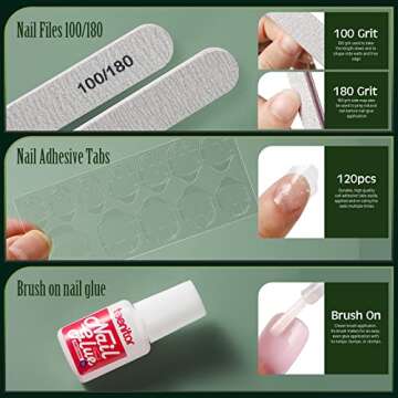 Teenitor 24 Pack Coffin Press On Nails Set for Stunning Looks