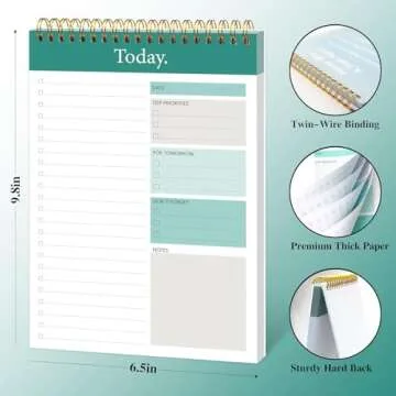 GOLDPEI To Do Note Pad - 52 Sheets for Organized Planning