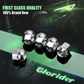 glorider M12x1.5 Lug Nuts, 20Pcs M12-1.5 Open End Aftermarket Wheel LugNuts 19mm Hex 21mm Height Conical fit for Escape Tacoma Camry Trailblazer Odyssey Civic Accord CRV Element HRV Avalon Focus