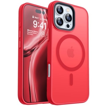 CANSHN Magnetic Compatible with iPhone 16 Pro Case [Compatible with Magsafe] [Translucent Matte] Sli...