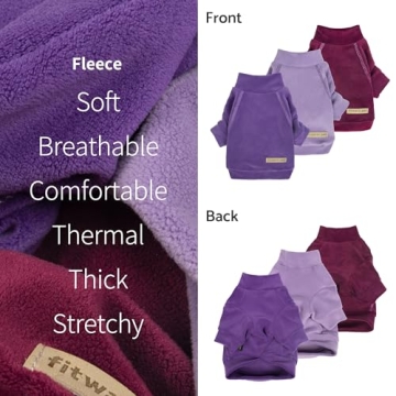 Cozy Fitwarm 3 Pack Fleece Dog Sweaters for Small Dogs